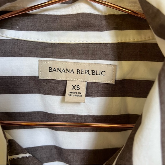 Banana Republic Brown and White Button Down Shirt - Picture 9 of 16